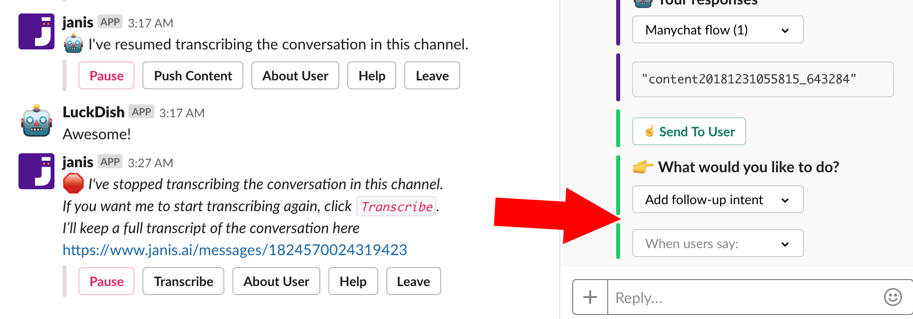 Dialogflow training in Slack