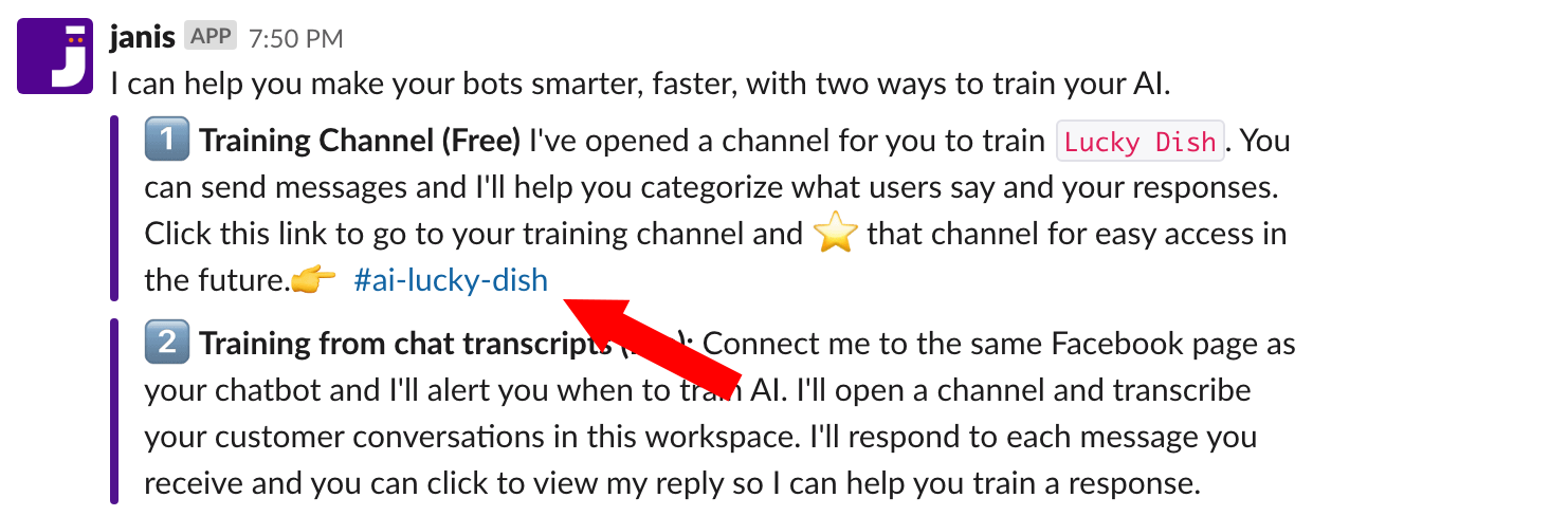 Dialogflow training in Slack